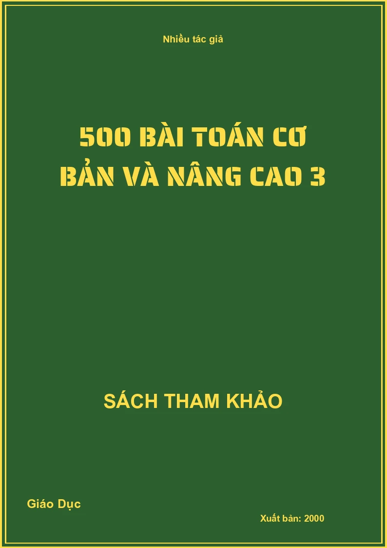 500 bài toán cơ bản và nâng cao 3