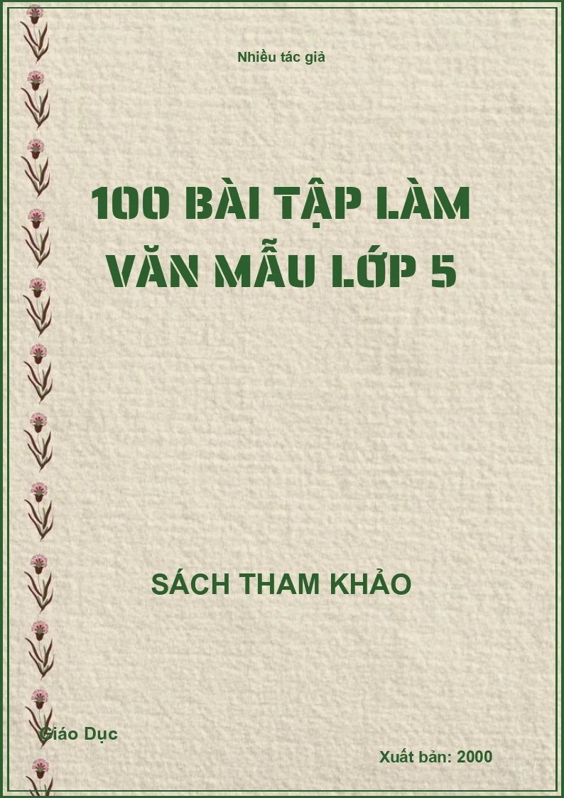 100 bài tập làm văn mẫu lớp 5