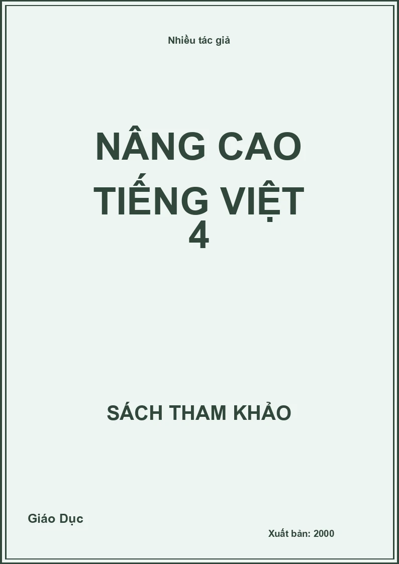 Nâng cao Tiếng Việt 4