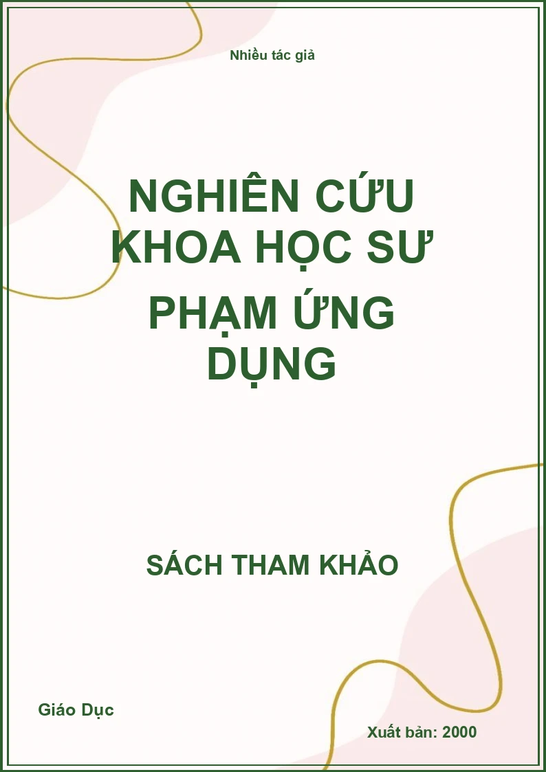 Nghiên cứu khoa học sư phạm ứng dụng