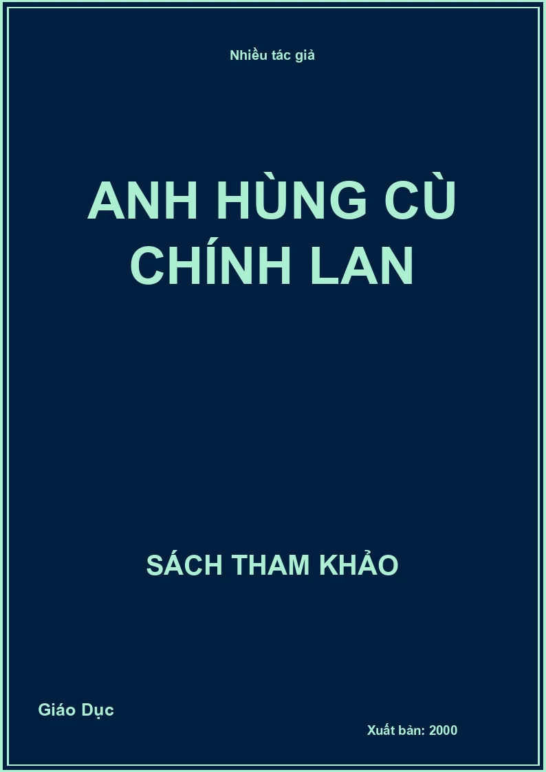 Anh Hùng Cù Chính Lan