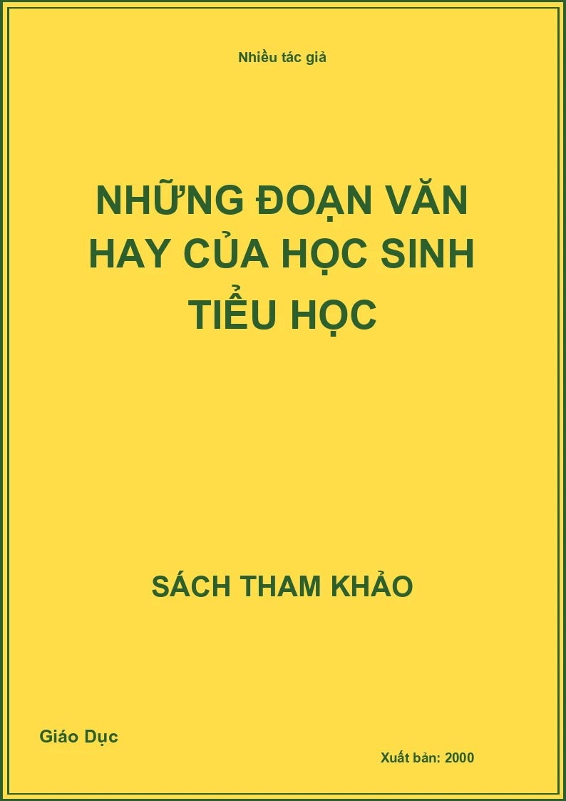 Những đoạn văn hay của học sinh tiểu học