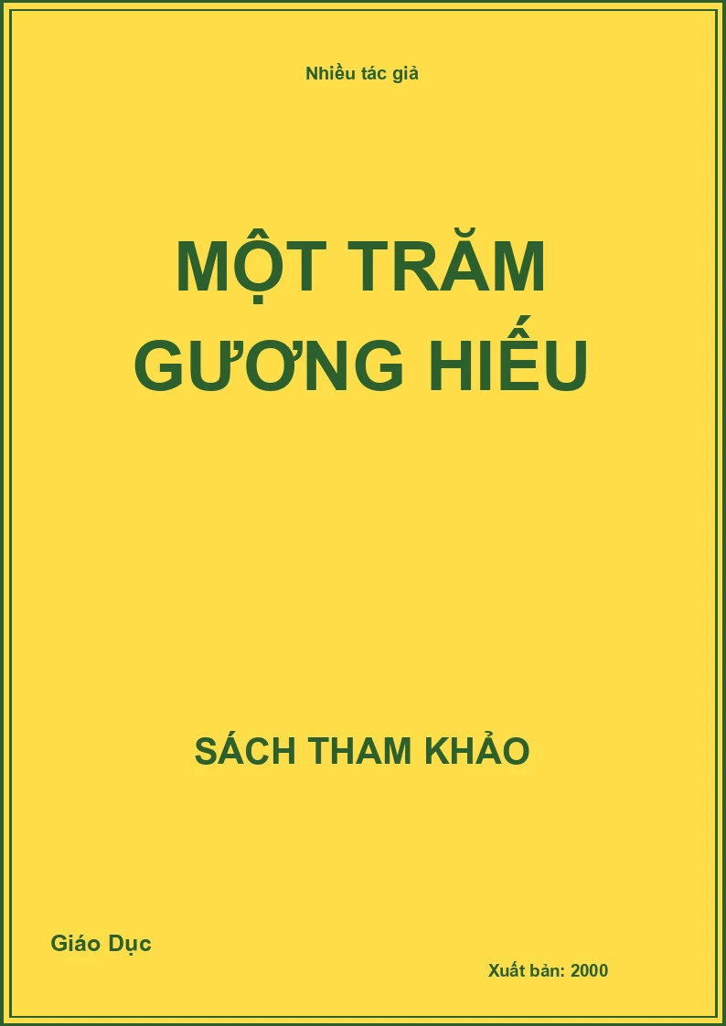 Một trăm gương hiếu