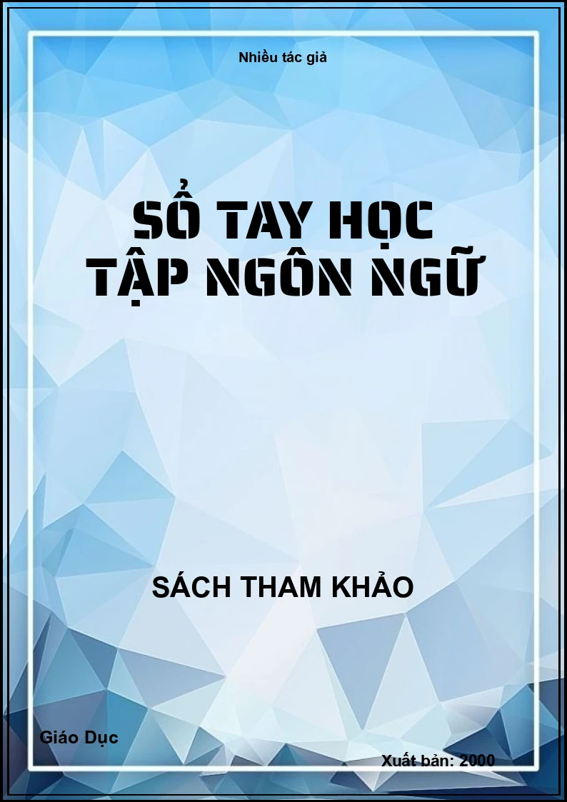 Sổ tay học tập ngôn ngữ