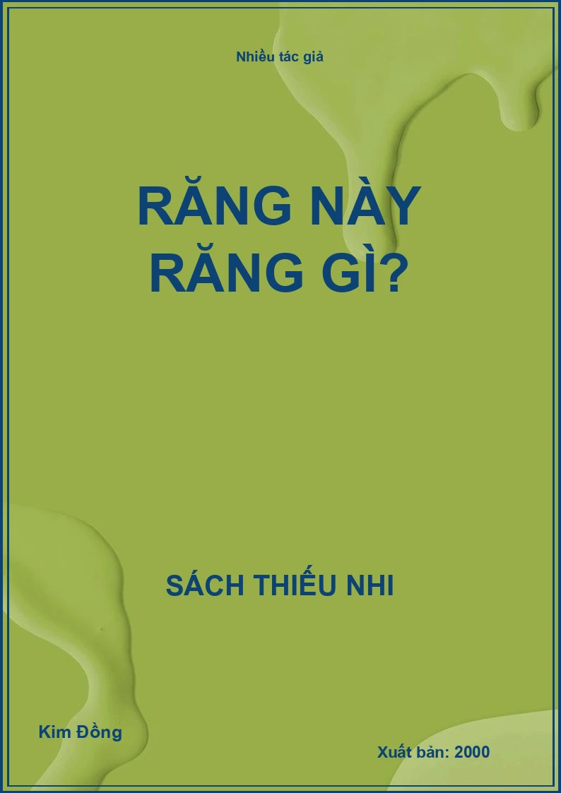 Răng này răng gì?