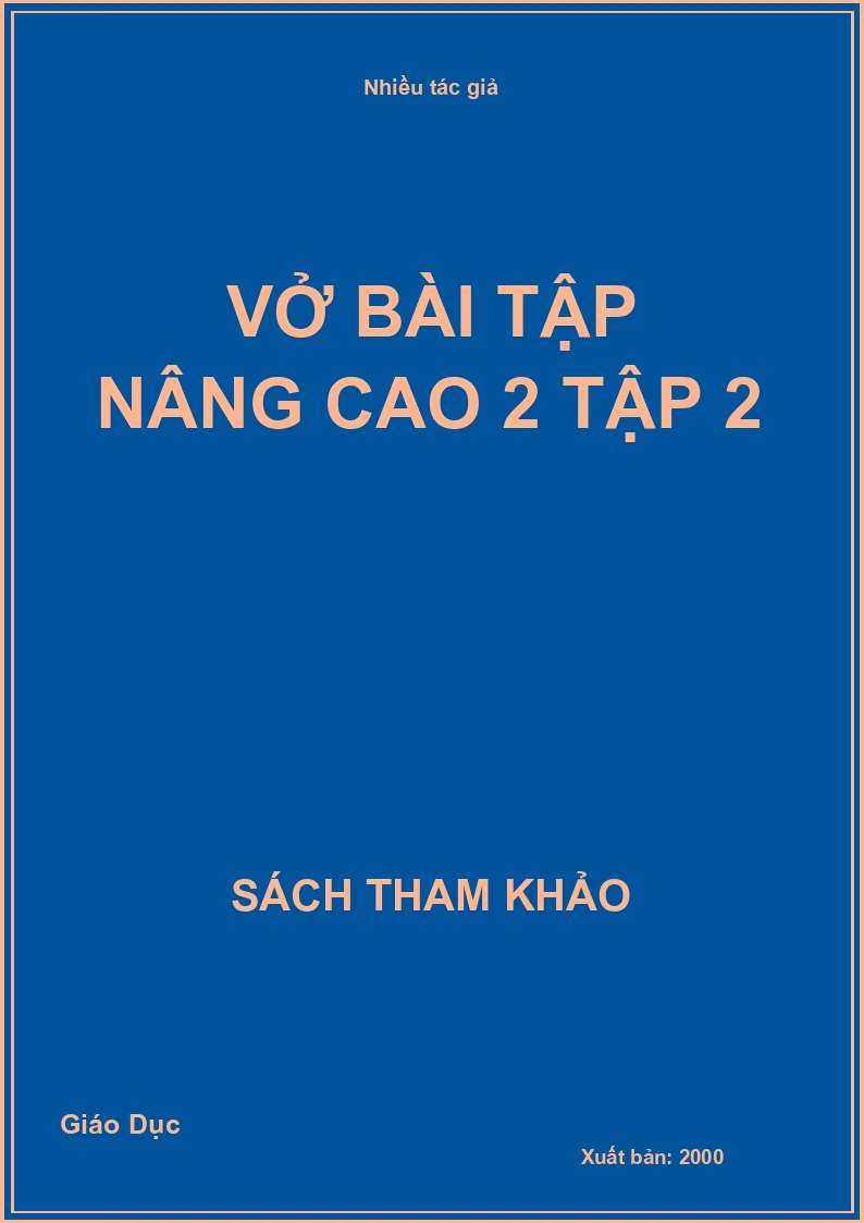 Vở bài tập nâng cao 2 tập 2