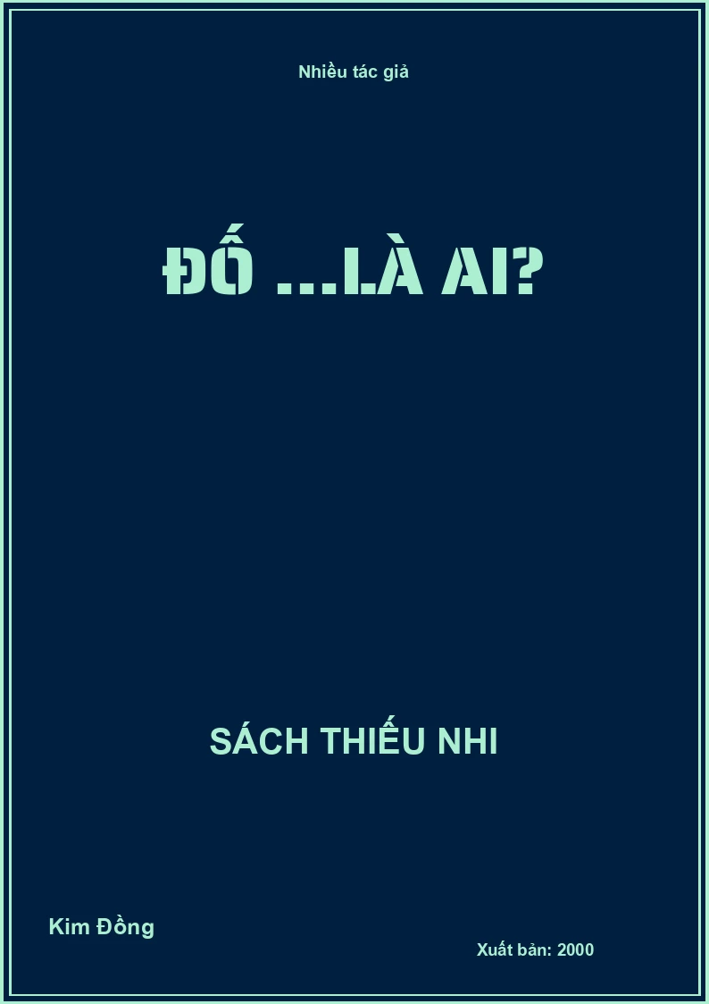 Đố ...là ai?