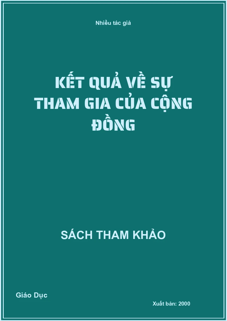 Kết quả về sự tham gia của cộng đồng