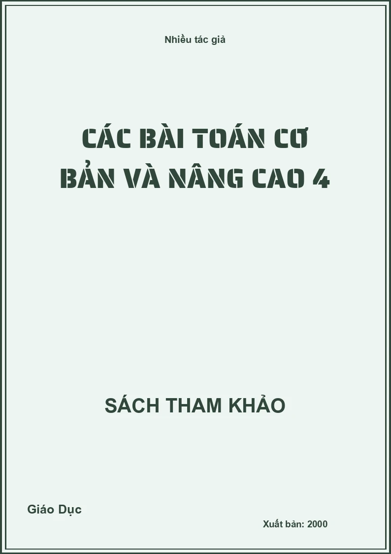 Các bài toán cơ bản và nâng cao 4