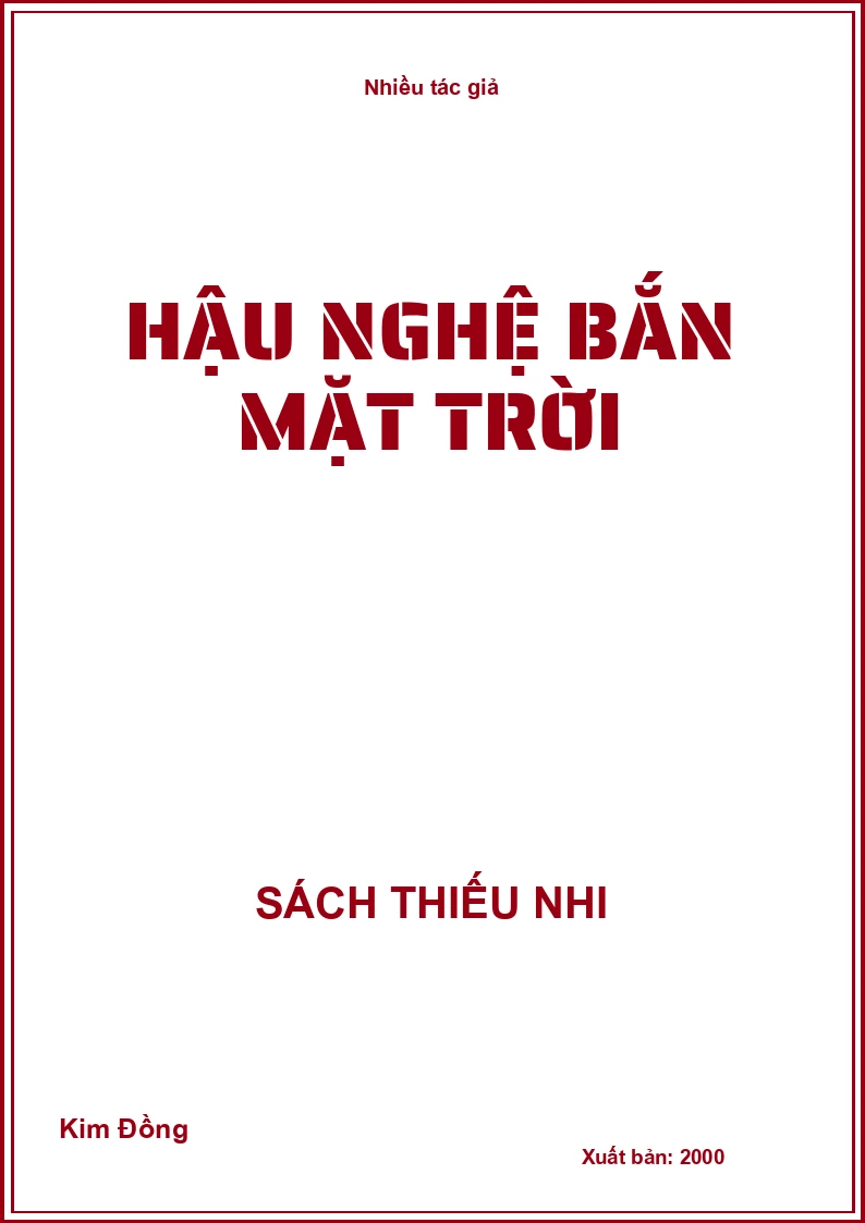 Hậu Nghệ bắn mặt trời