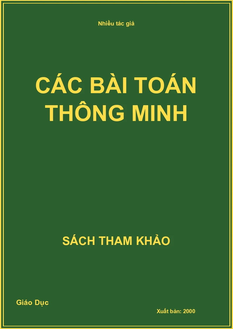 Các bài toán thông minh