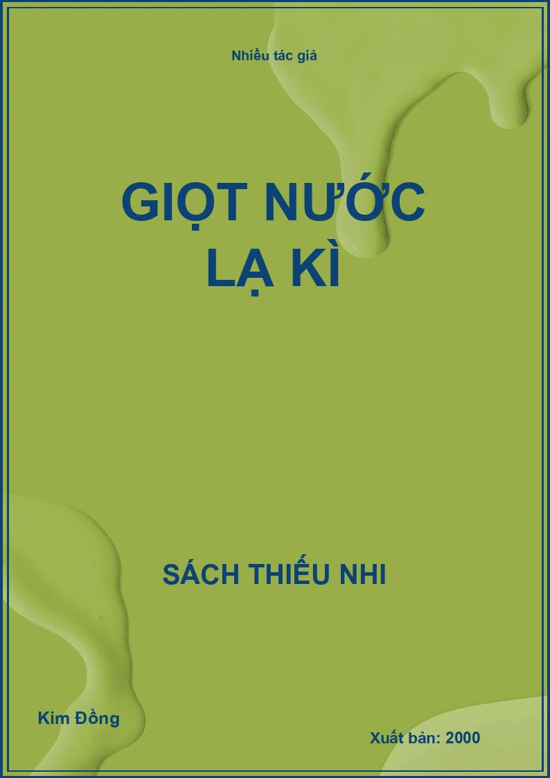 Giọt nước lạ kì