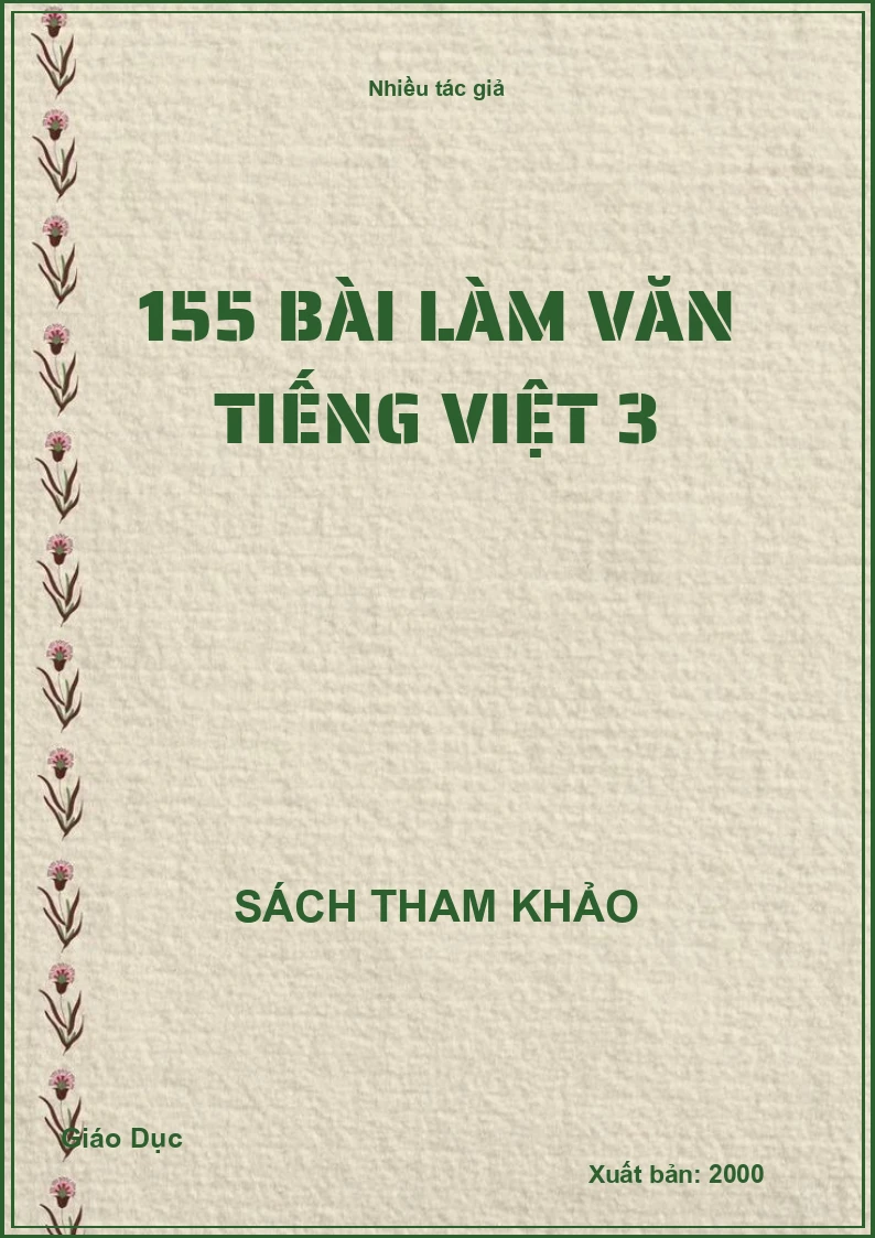 155 bài làm văn Tiếng Việt 3