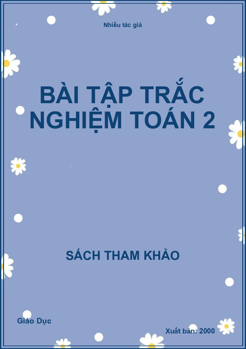Bài tập trắc nghiệm Toán 2