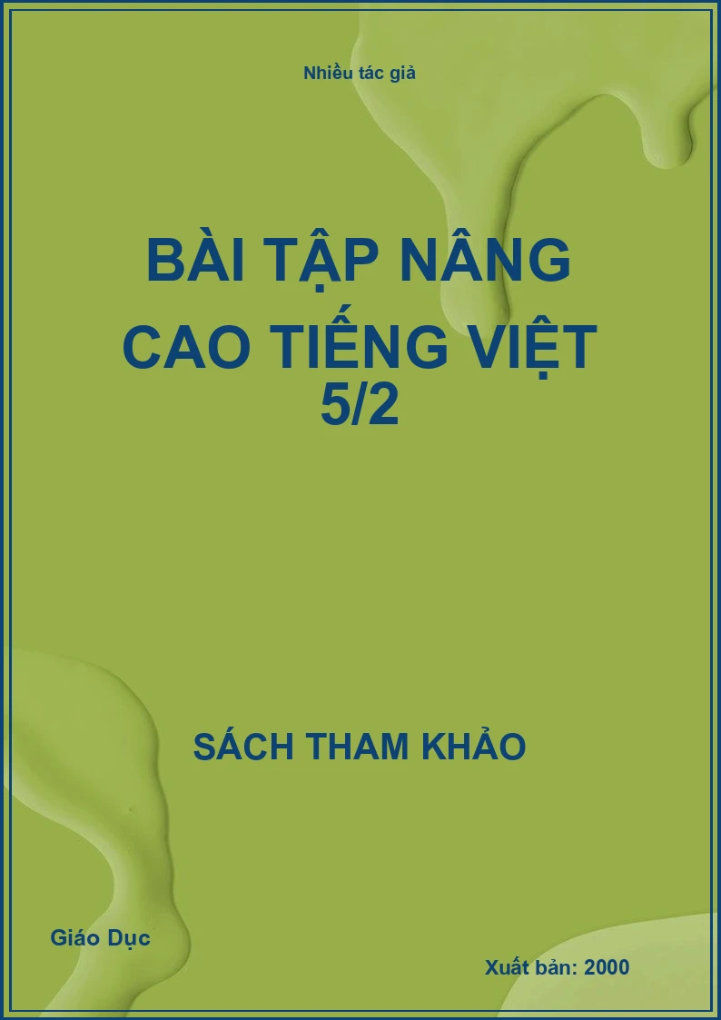 Bài tập nâng cao Tiếng Việt 5/2