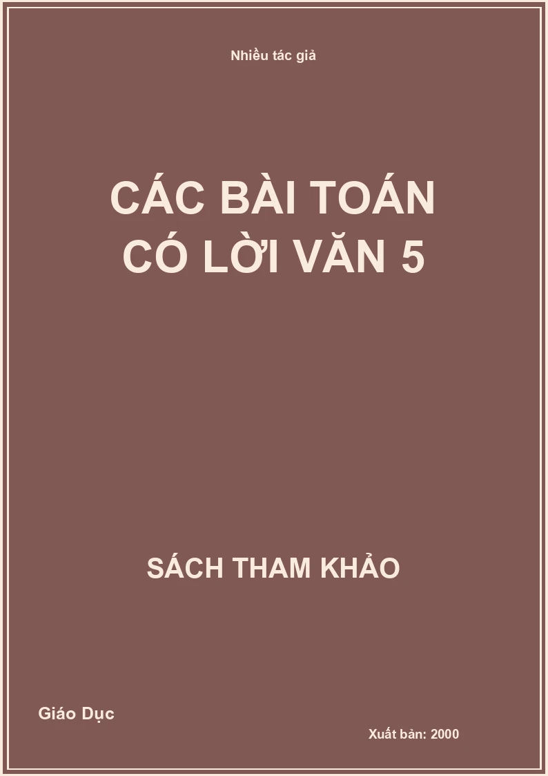Các bài toán có lời văn 5