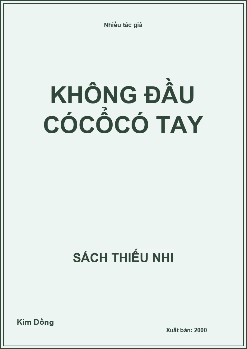 Không đầu có cổ có tay
