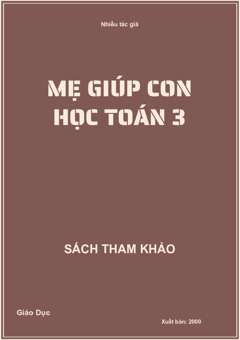 Mẹ giúp con học Toán 3