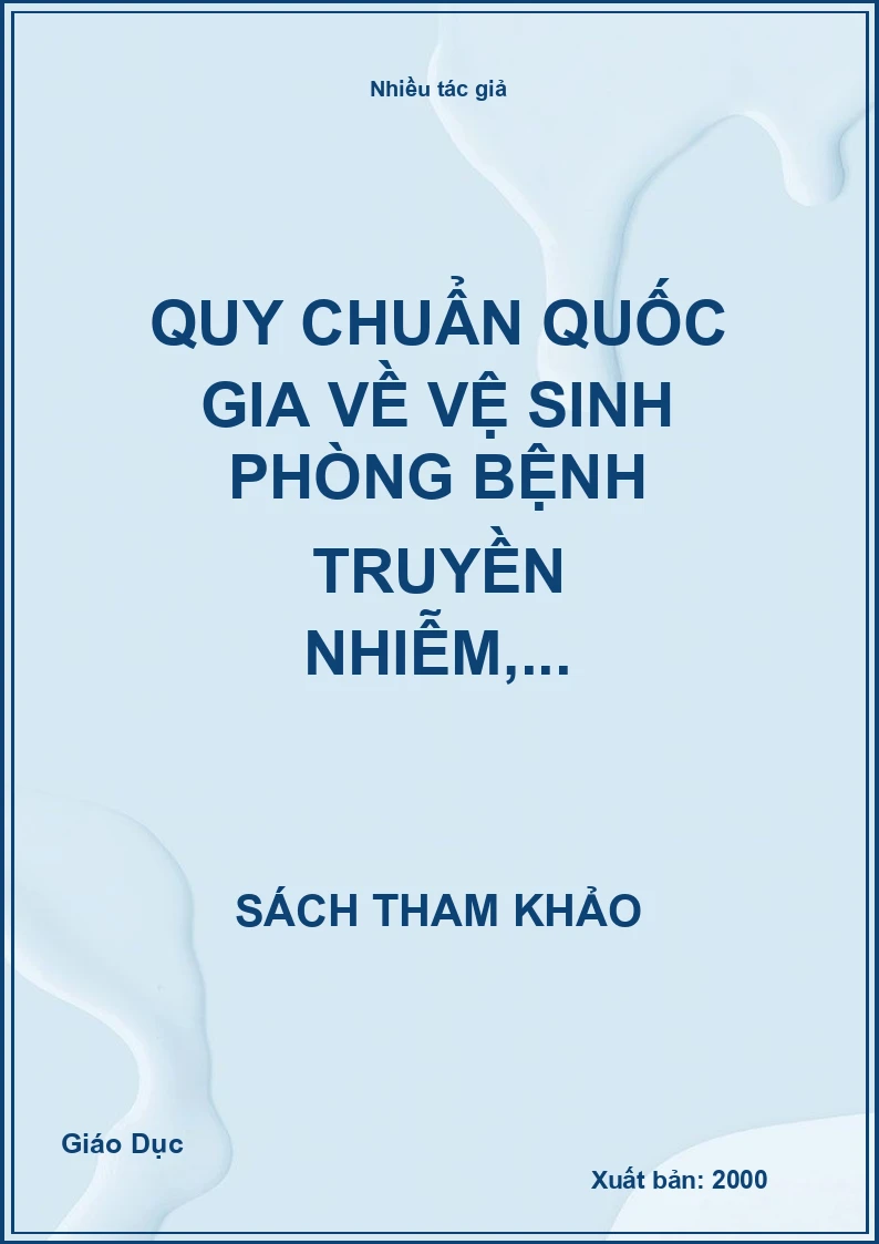 Quy chuẩn quốc gia về vệ sinh phòng bệnh truyền nhiễm trong các cơ sở giáo dục
