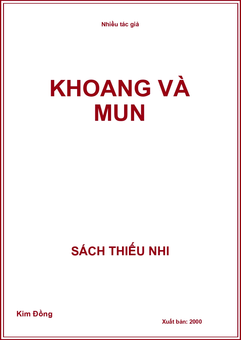 Khoang và Mun