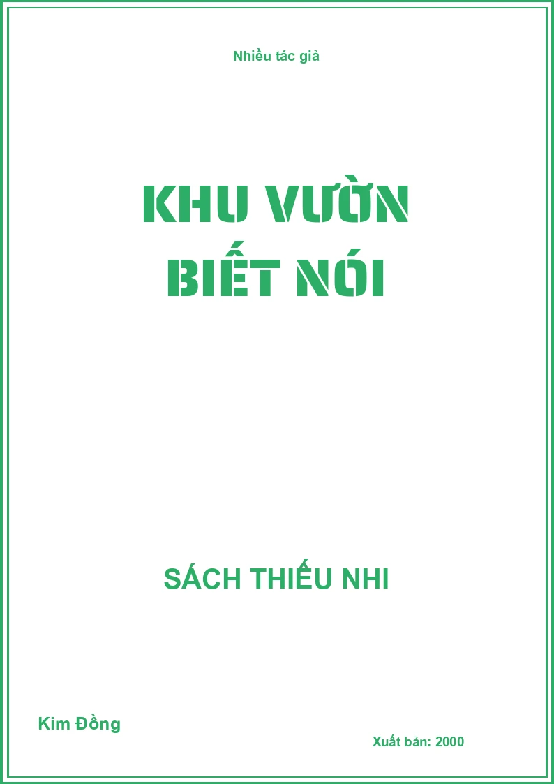 Khu vườn biết nói