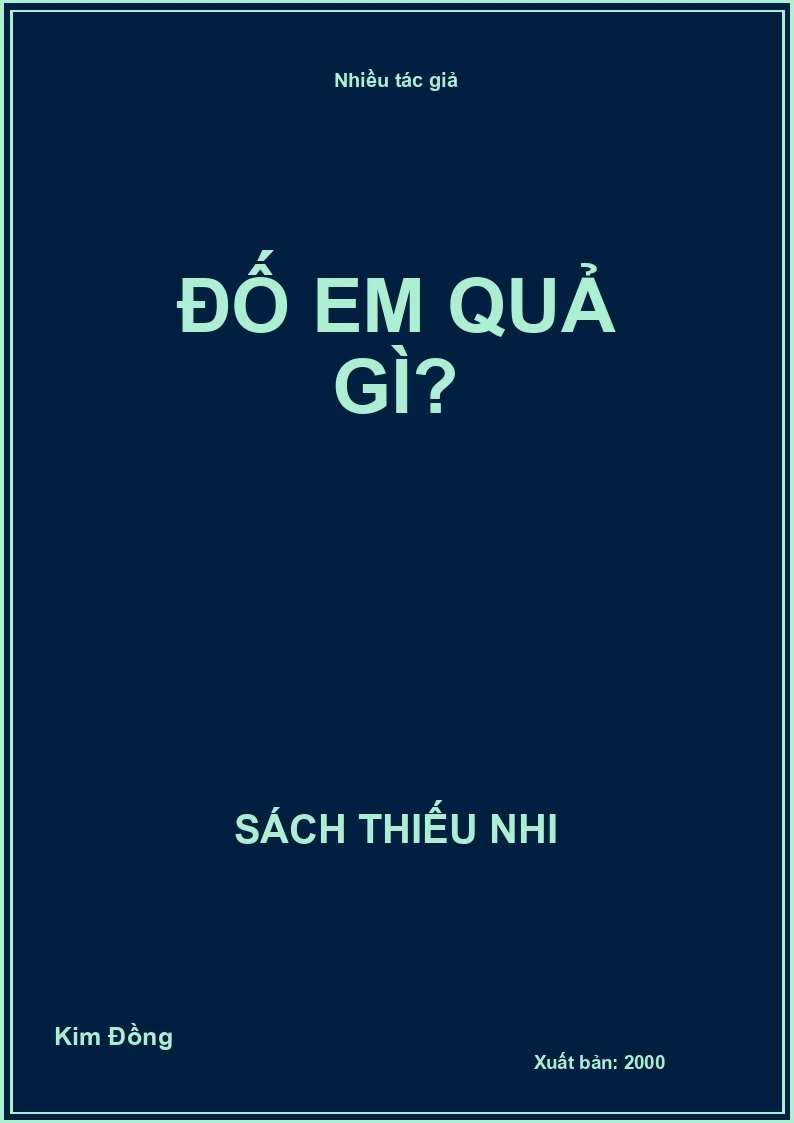 Đố em quả gì?
