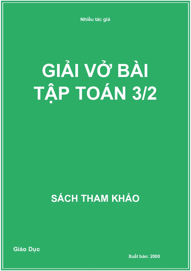 Giải vở bài tập Toán 3/2