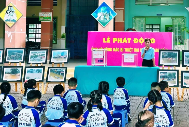 Trường Tiểu học Lê Văn Tám phát động chương trình “Hướng về miền Bắc yêu thương”