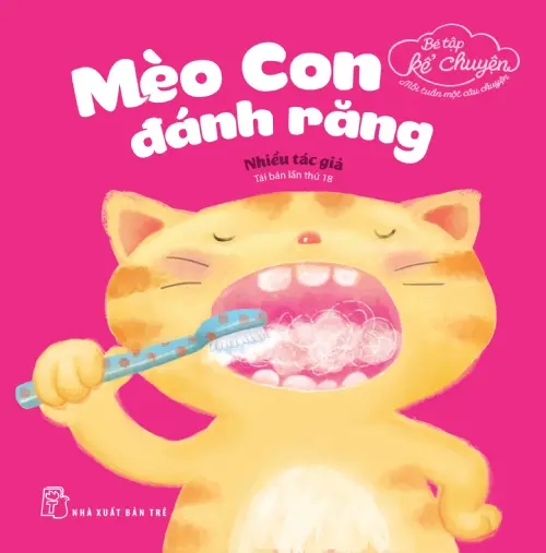 Mèo con đánh răng