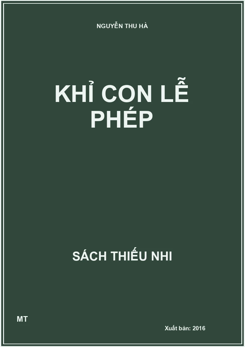 Khỉ con lễ phép
