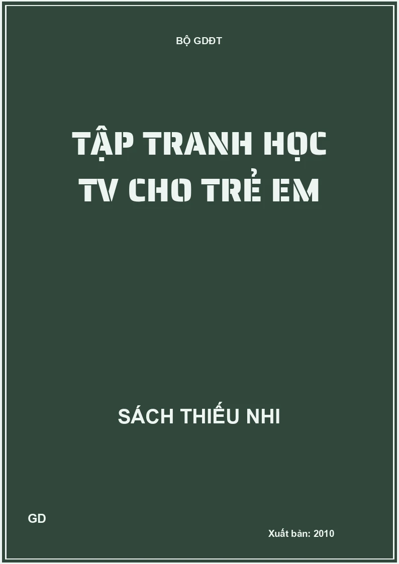 Tập tranh học TV Cho trẻ em