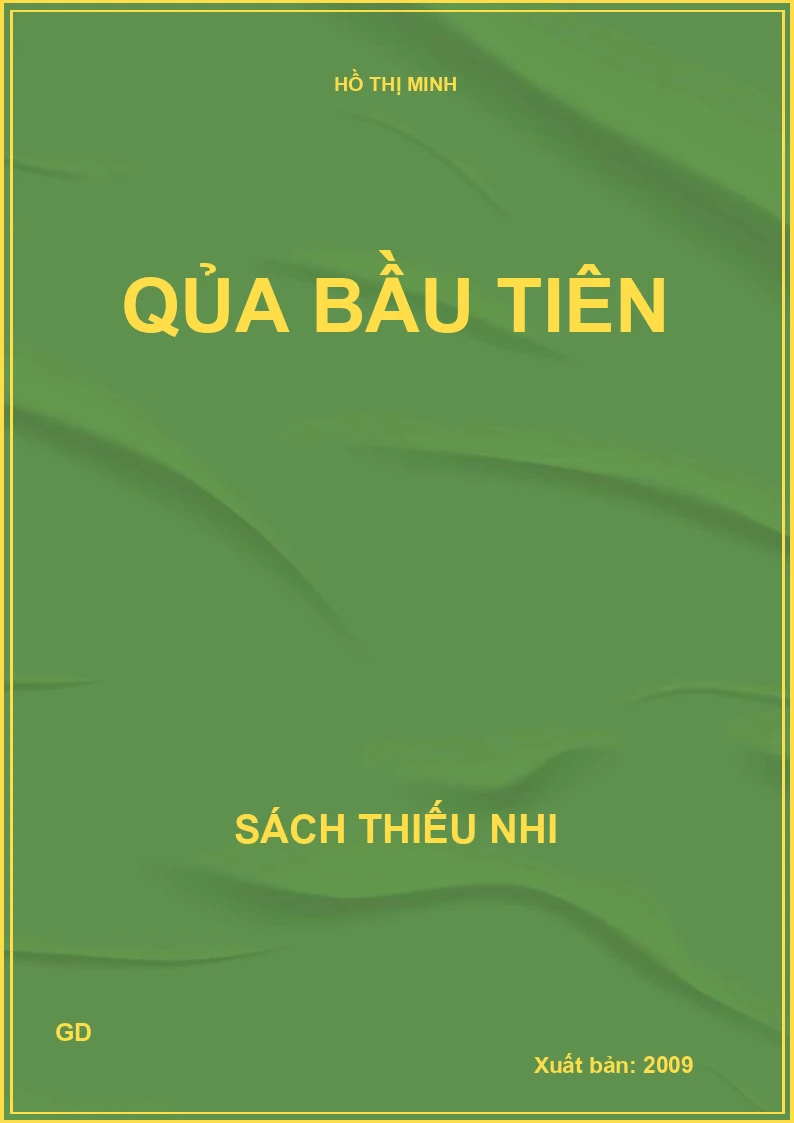 Qủa bầu tiên
