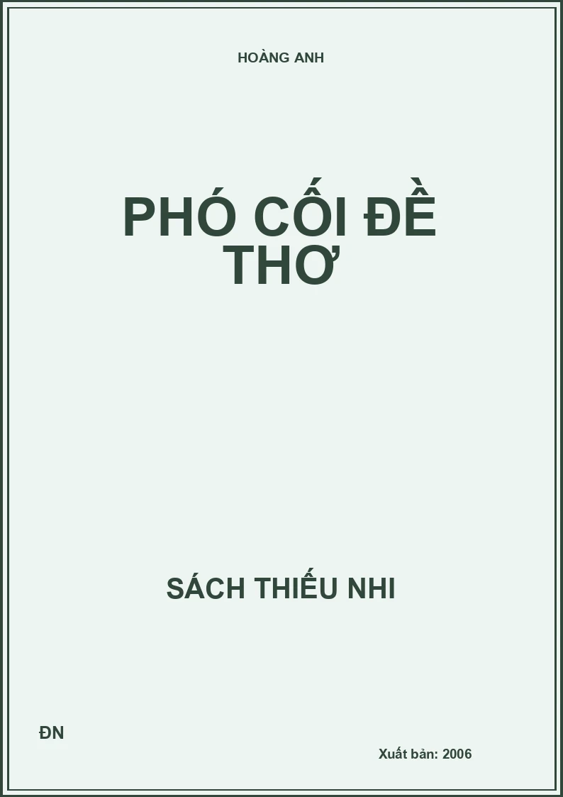 Phó cối đề thơ