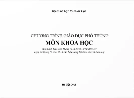 Chương trình GDPT môn Khoa học
