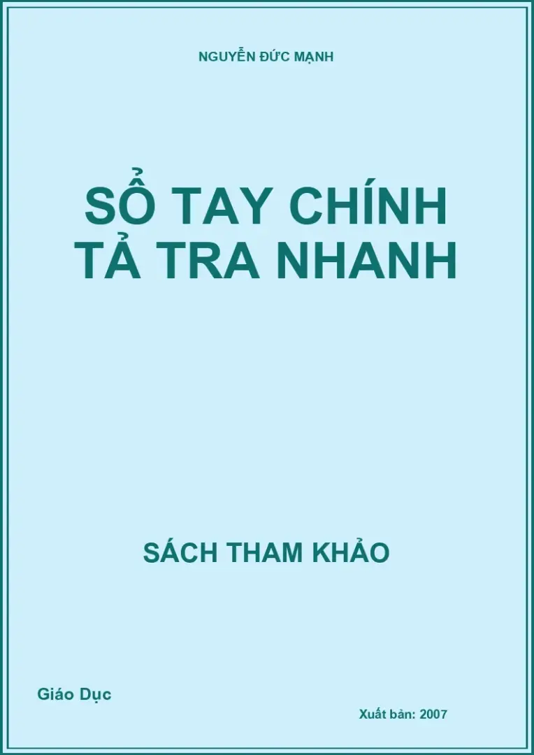 Sổ tay chính tả tra nhanh