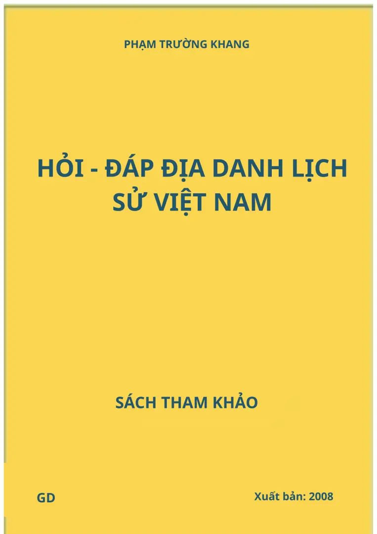 Hỏi đáp địa danh Lịch sử Việt Nam