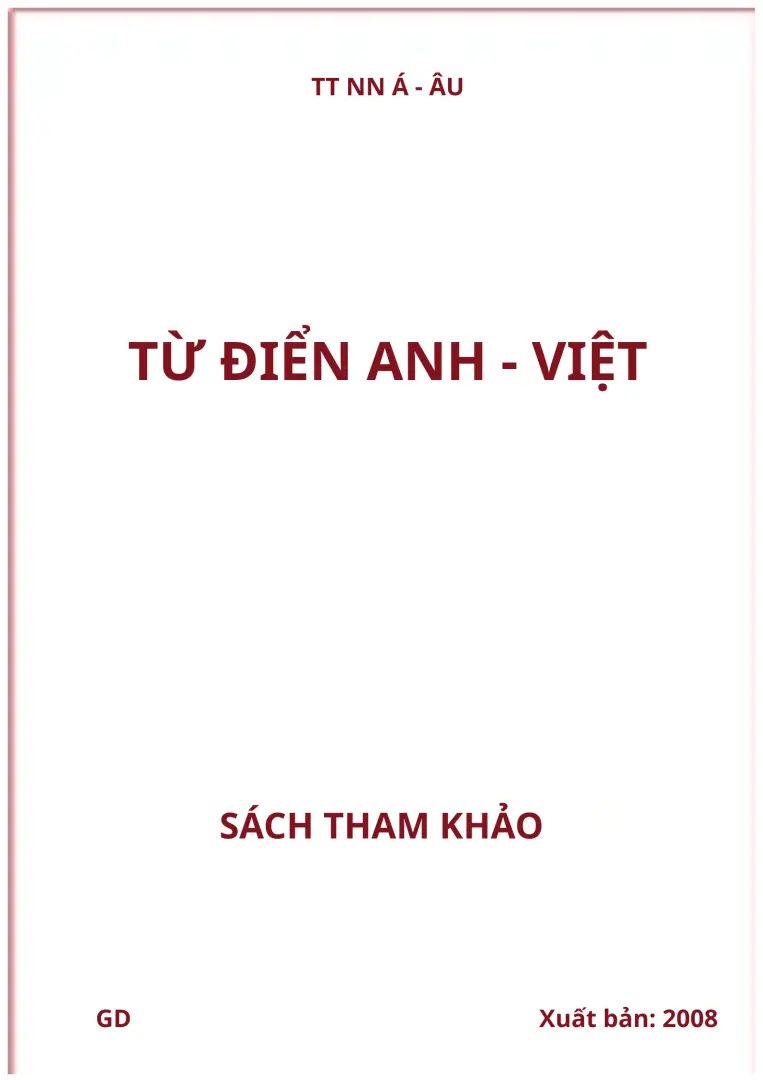 Từ điển Anh - Việt