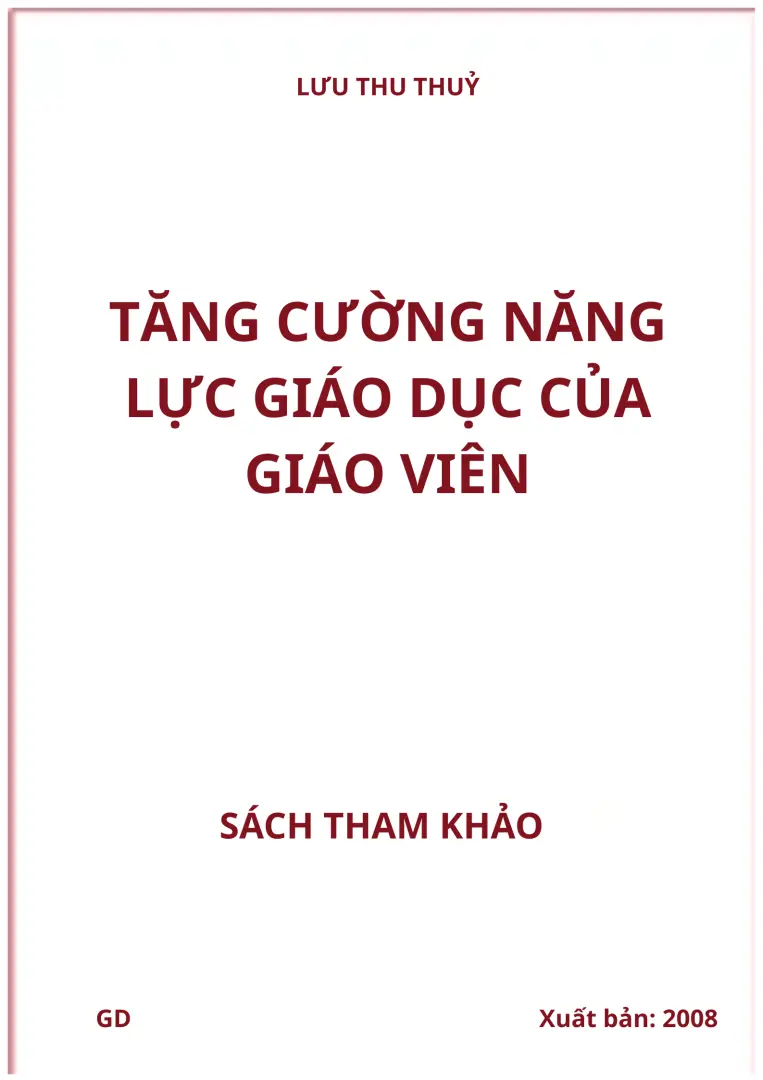 Tăng cường năng lực giáo dục của giáo viên