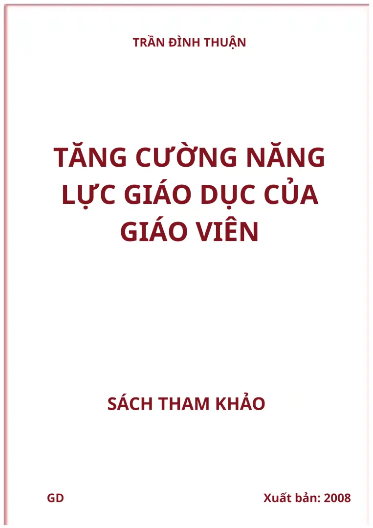 Tăng cường năng lực giáo dục của giáo viên