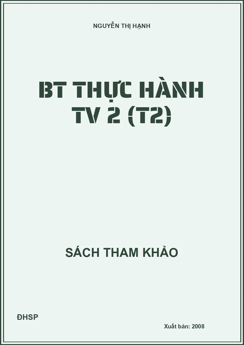BT thực hành TV 2 (T2)