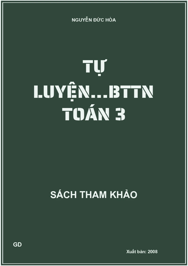 Tự luyện...BTTN toán 3