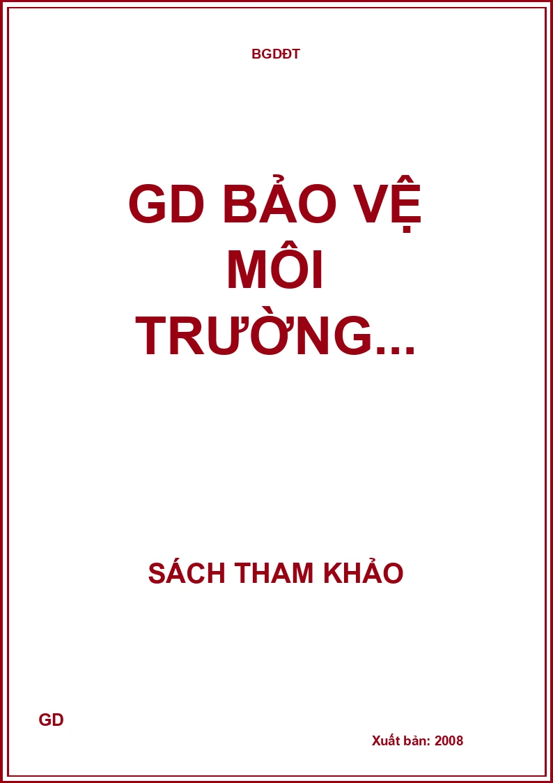 GD bảo vệ môi trường...