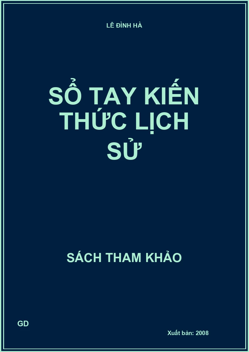 Sổ tay kiến thức lịch sử