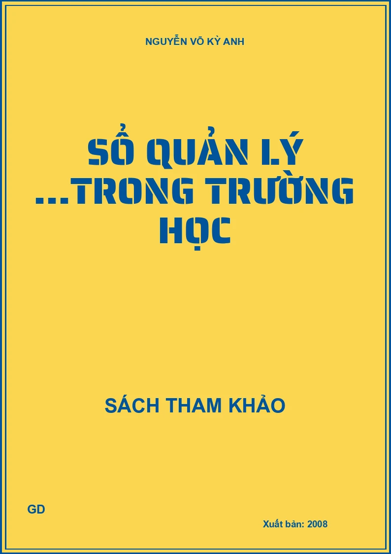 Sổ quản lý ...trong trường học