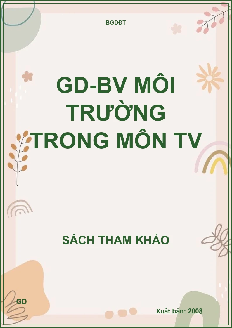 GD-BV môi trường trong môn TV