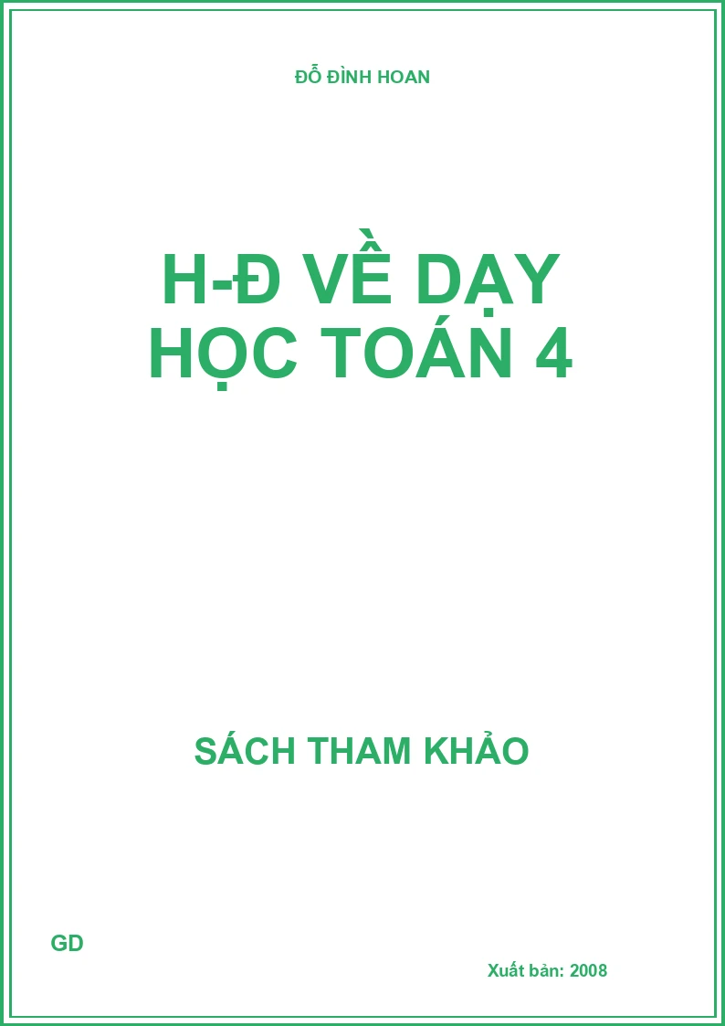 H-Đ về dạy học Toán 4