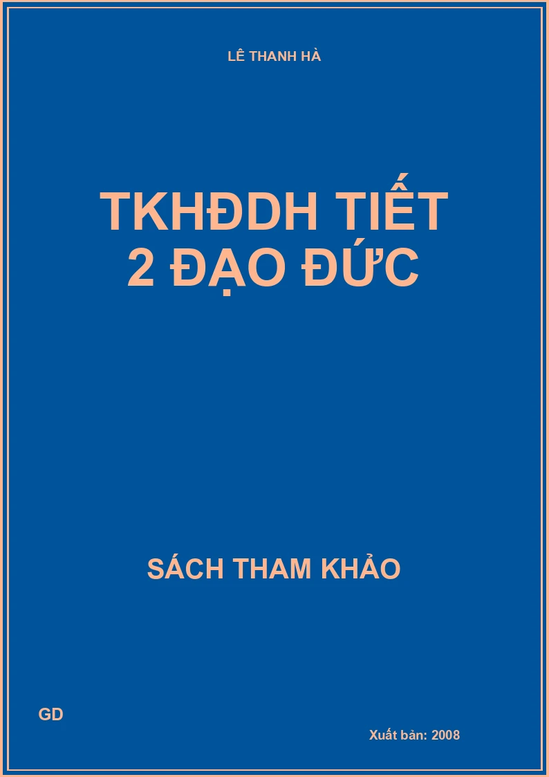 TKHĐDH tiết 2 đạo đức