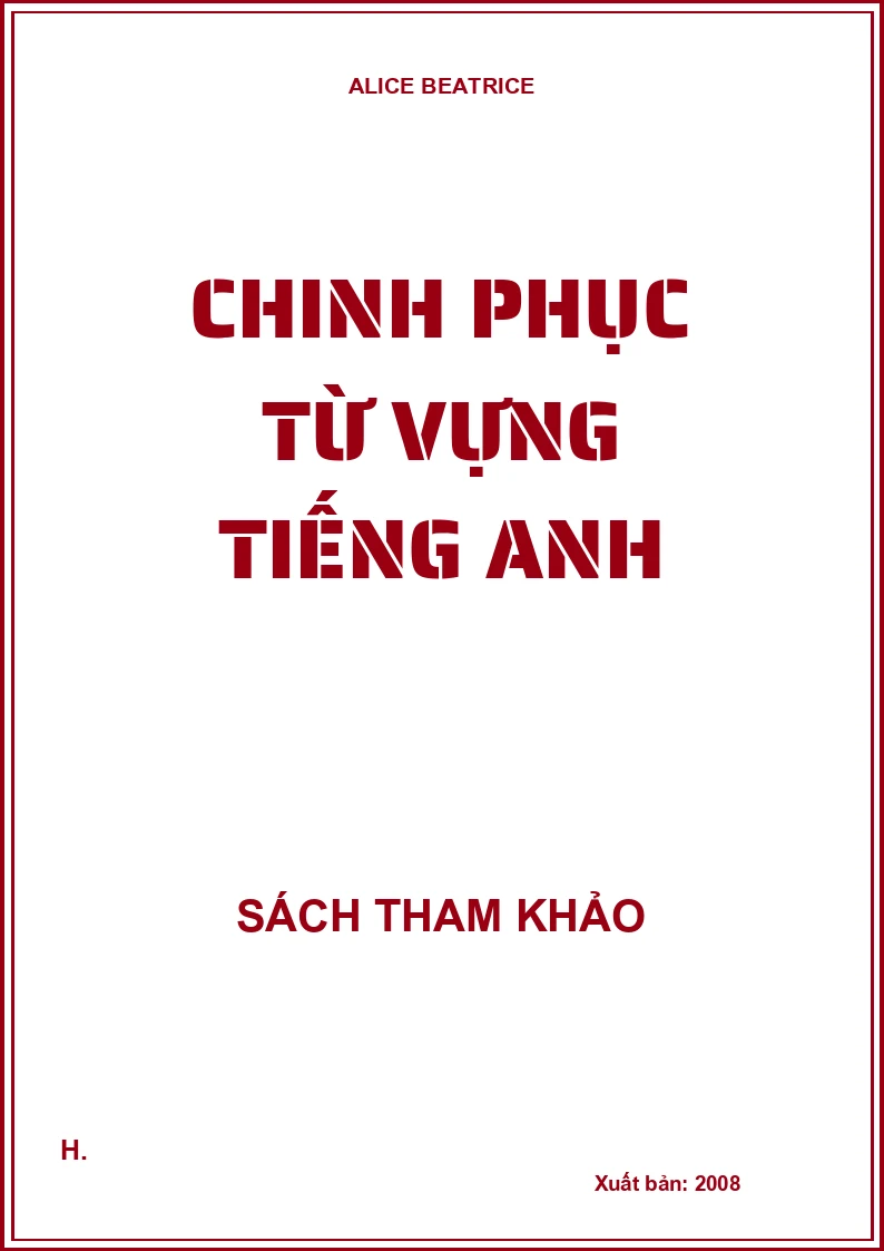 Chinh phục từ vựng tiếng anh