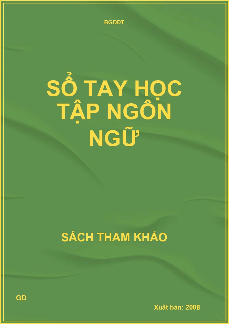 Sổ tay học tập ngôn ngữ