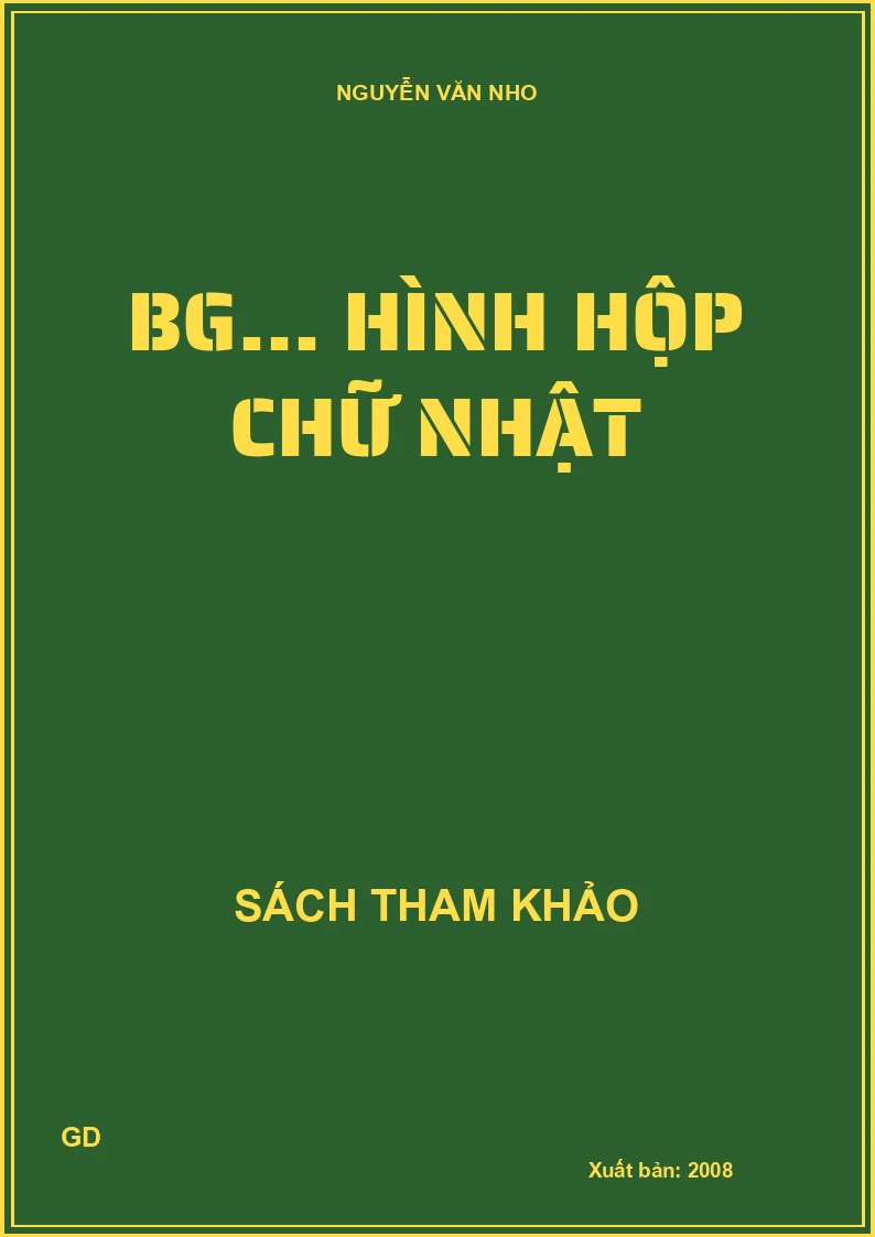 BG... Hình hộp chữ nhật
